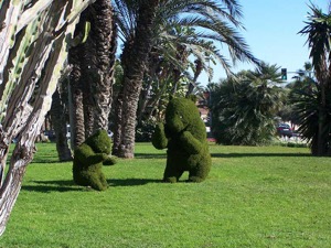 Topiary Sitting Bears